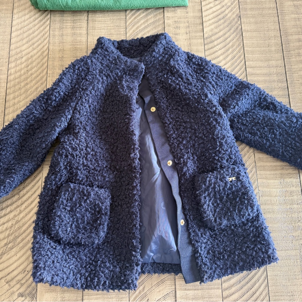 Mayoral Navy Quilted-Look Coat Lining